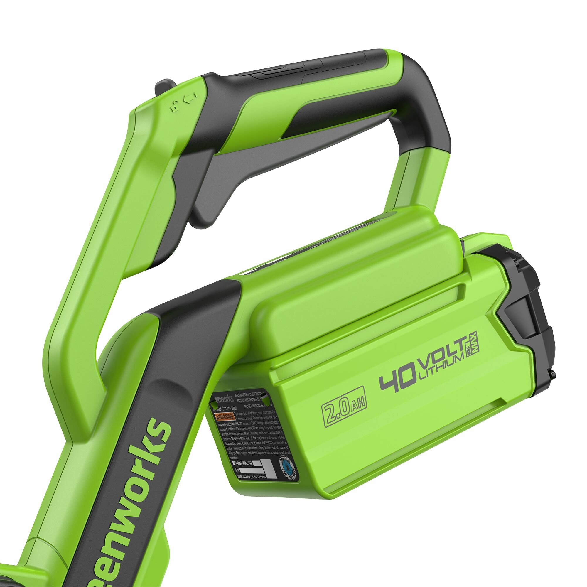 Триммер аккумуляторный Greenworks G40LT331 2113507UB, 40V, бесщеточный, 33 см, с 1хАКБ 4Ач и ЗУ, леска +пластиковые ножи - фото №7