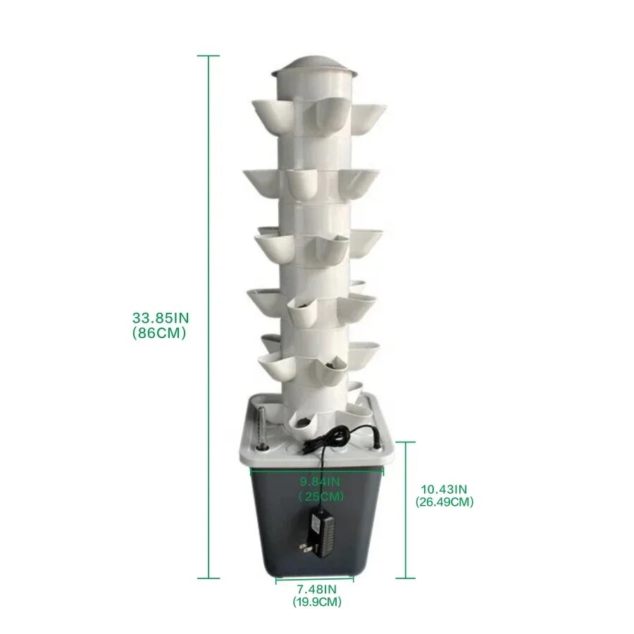 Изображение Гидропонная система FORTOP, 6 ярусов, 30 отверстий, US Plug, Белый