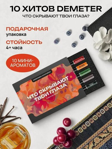 Изображение товара Библиотека ароматов "Что скрывают твои глаза" Парфюмерный набор 10 ароматов