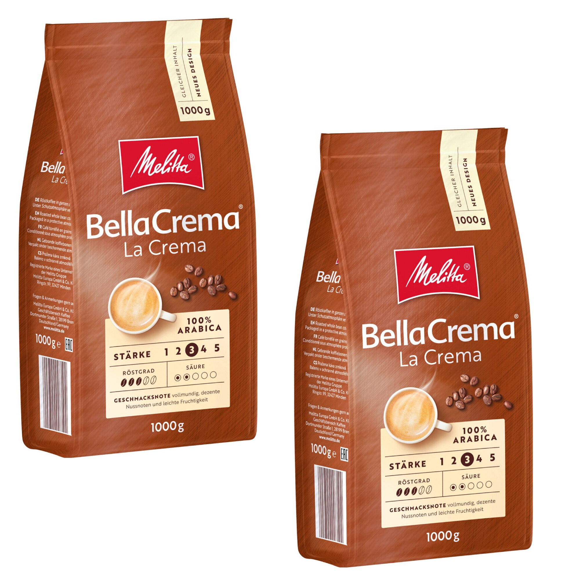 Кофе в зернах  Melitta BC La Crema   арабика  100   1кг x 2шт