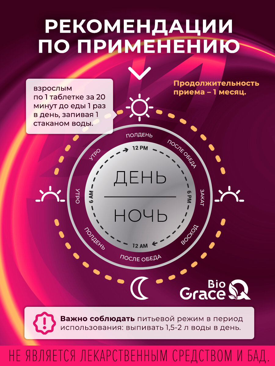 Пиколинат хрома + 5 НТР для похудения GraceBioQ, для снижения тяги к сладкому и мучному, 60 таб. — фото 1