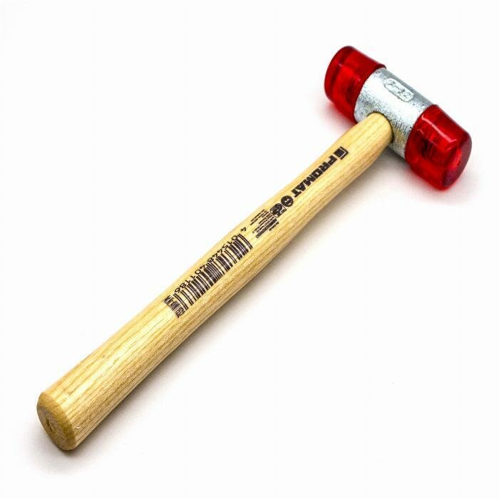Молоток PROMAT рихтовочный с красной насадкой деревянная ручка
