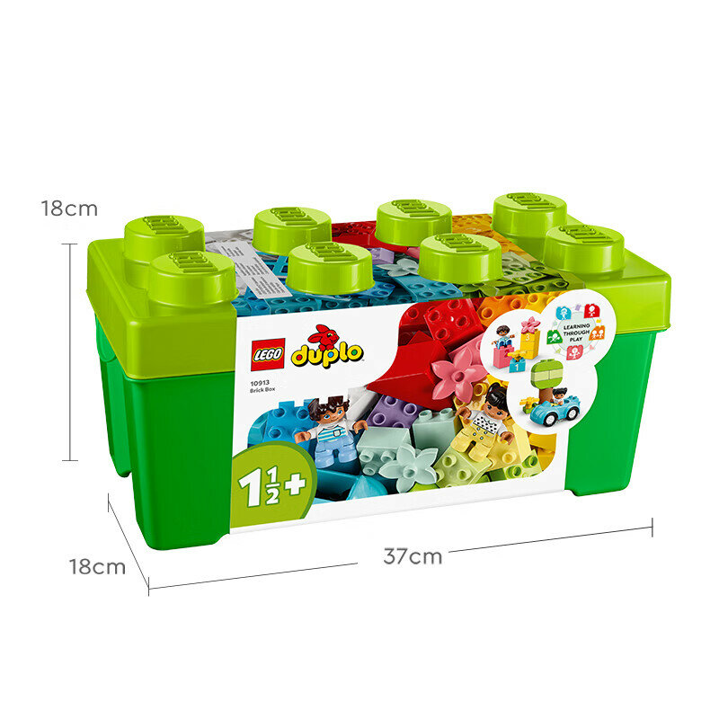 LEGO Building Blocks, Duplo 10913, Creative Colorful Large Green Bucket, Large Particle Building Blocks, Children's Toy