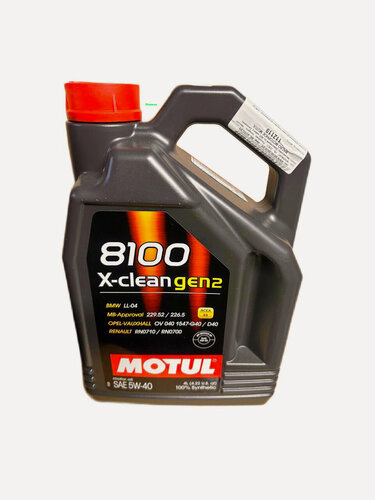 Изображение товара Масло моторное Motul 8100 X-Clean GEN2 5W40 синтетическое 112432 4л 112119