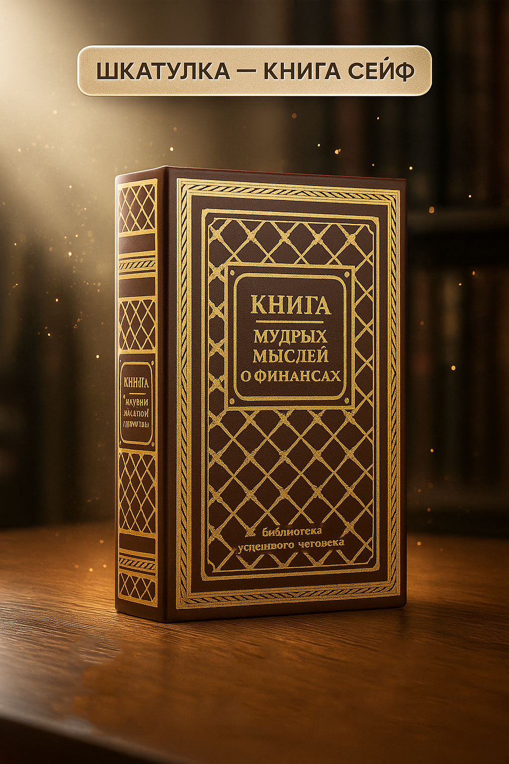 Шкатулка книга-сейф «Книга мудрых мыслей о финансах» размер 21×13×5 см