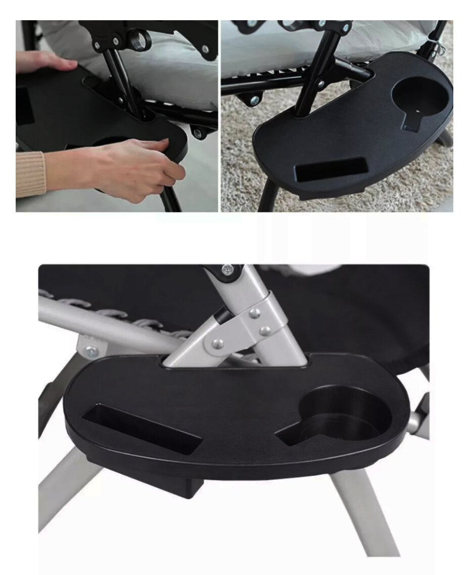 Подстаканник для шезлонга, универсальный, черный