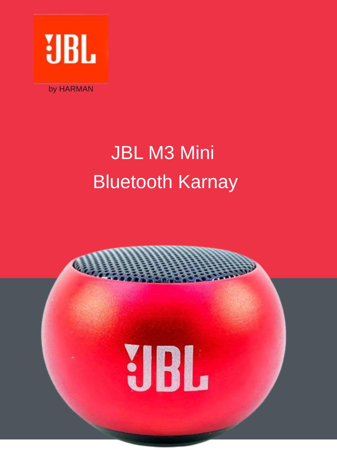 Портативная Bluetooth-колонка JBL M3 Mini — компактная акустика для музыки везде - красная