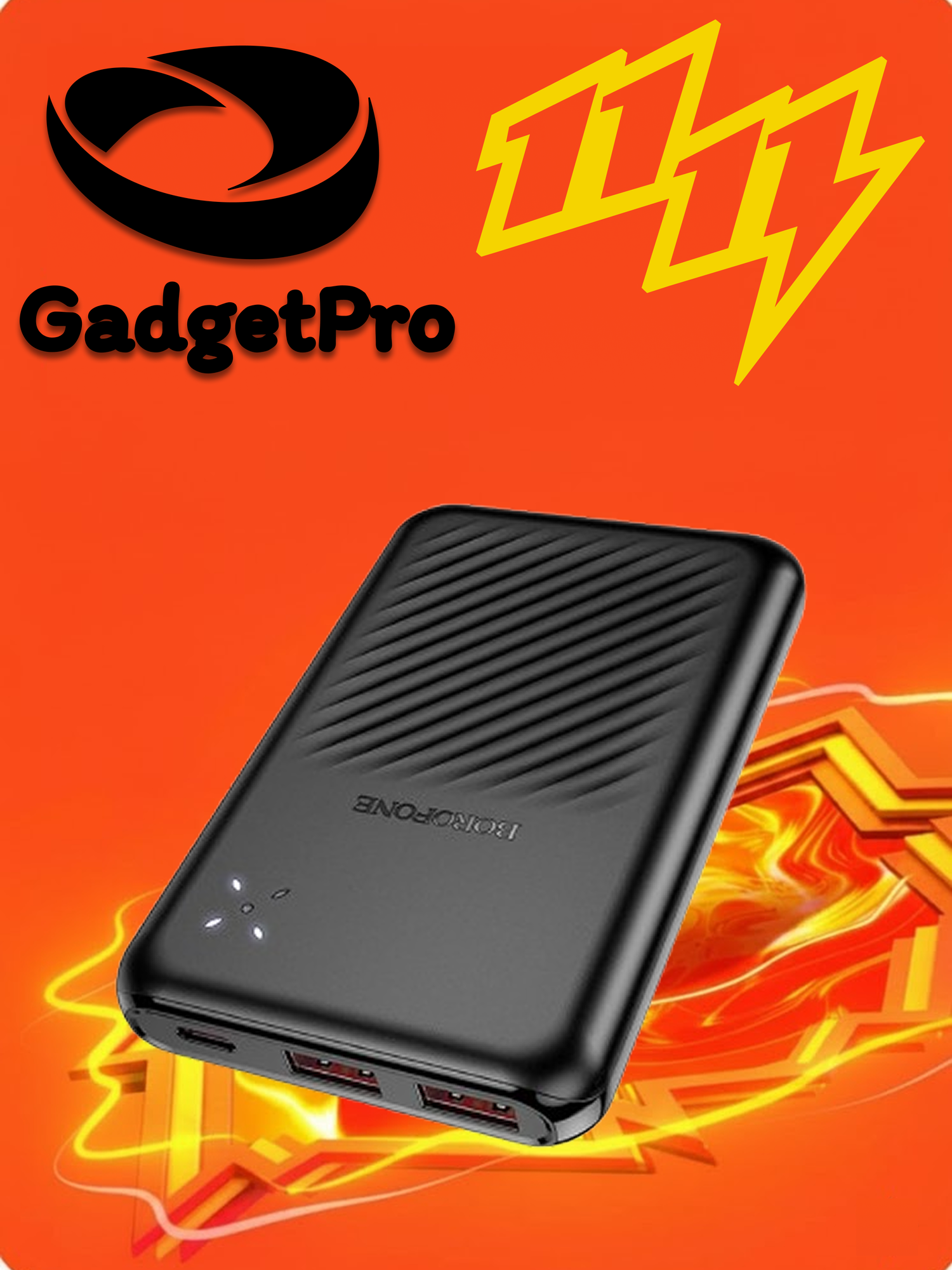 Универсальный Power Bank Borofone BJ30 Starlight 10000mAh, 22.5W+PD20W, быстрая зарядка, черный