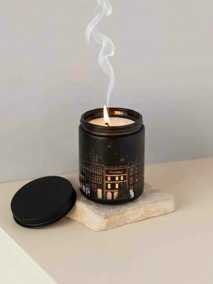 Декоративная свеча интерьерная светодиодная LED в банке ароматическая — фото 1