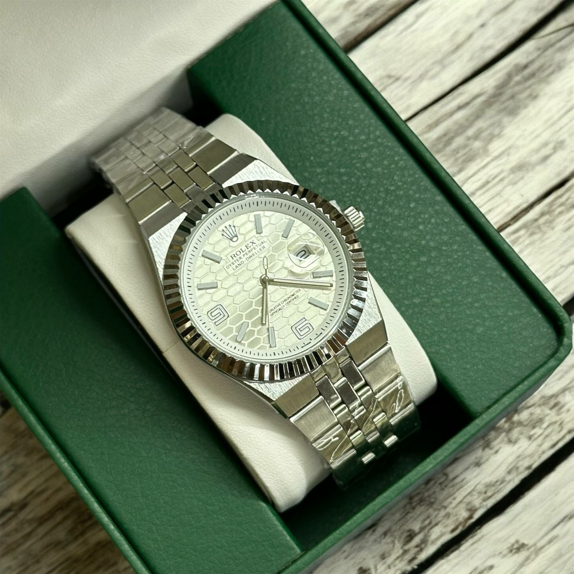 Наручные часы Rolex Round, серый — фото 1