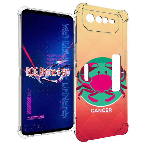 Чехол MyPads знак зодиака рак 4 для Asus ROG Phone 6 Pro задняя-панель-накладка-бампер