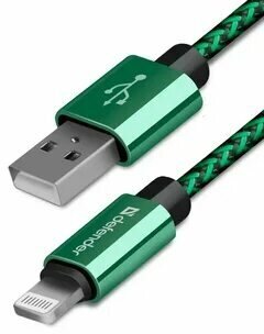 Кабель Lightning USB 2.0 1м Defender ACH01-03T PRO витой синий - фото №17