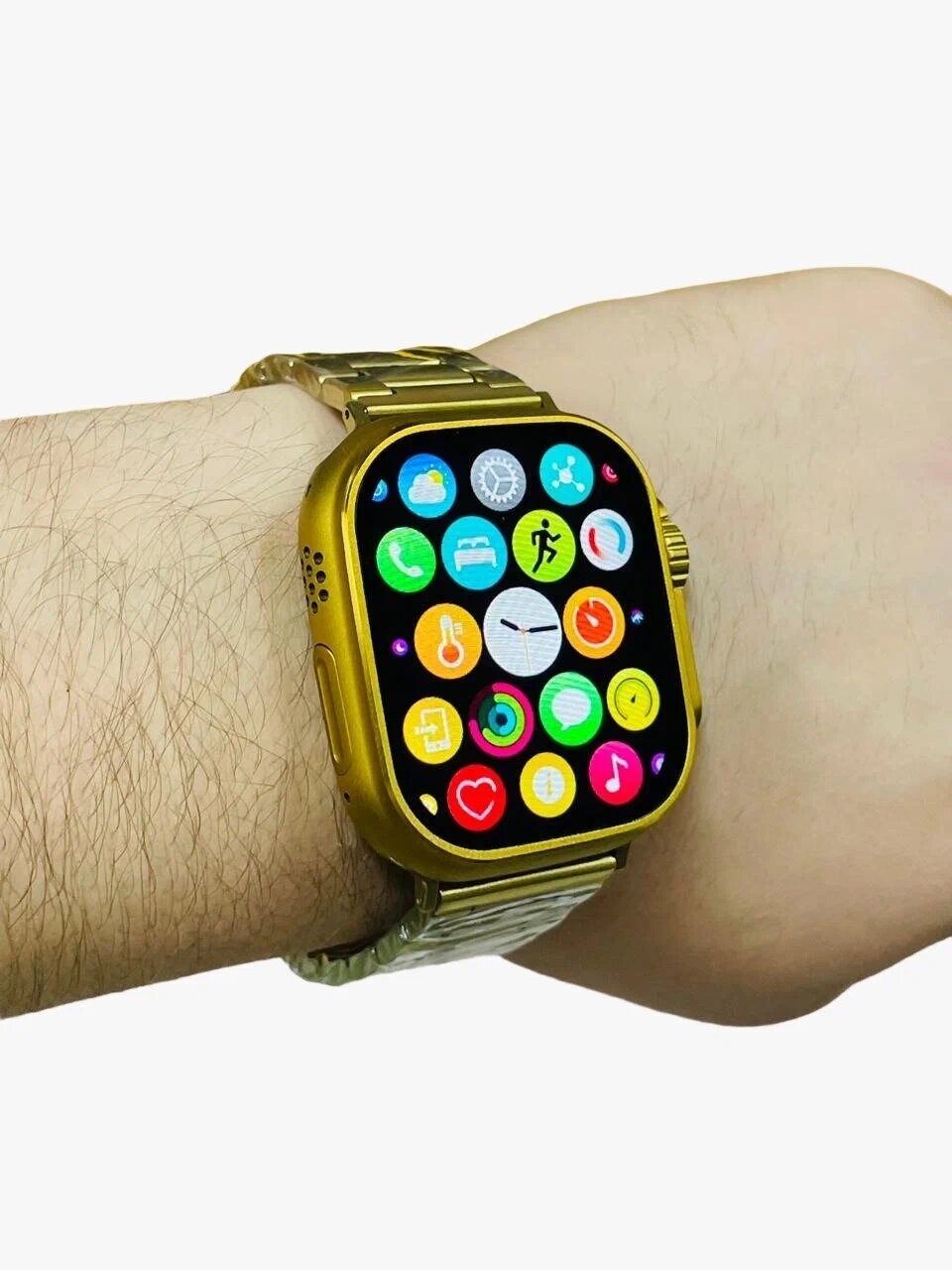Смарт часы X-BO 8 Ultra PREMIUM Series Smart Watch 49мм , 2 ремешка, iOS, Android, Bluetooth звонки, Уведомления, Золотые