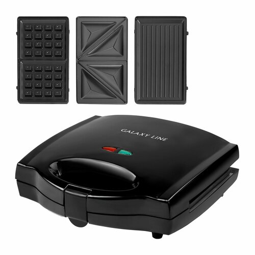 Мультипекарь GL 2959 800 Вт сэндвич гриль венские антипригарное покрытие чёрный 644300₽
