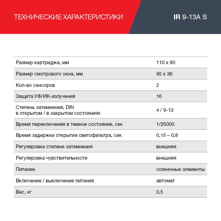 Маска сварщика "Хамелеон" IR 9-13A S - фотография № 4