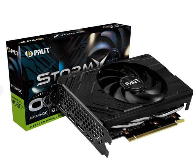 Видеокарта Palit nVidia GeForce RTX 4060 Ti StormX OC PCI-E 8192Mb GDDR6 128 Bit Retail NE6406TS19P1-1060F