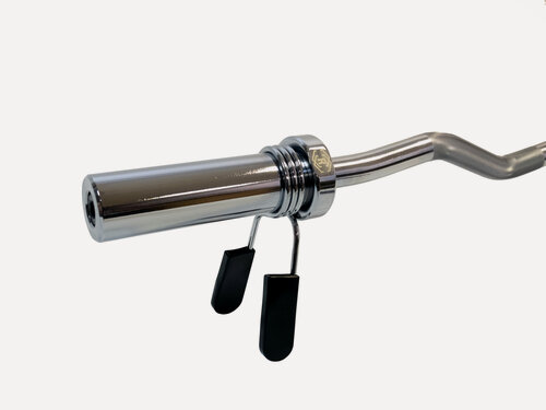 Изображение товара Гриф олимпийский слабоизогнутый хромированный 47" REBEL с замками