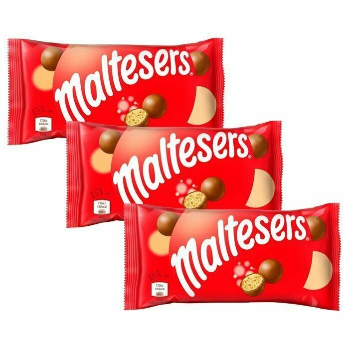 Maltesers Шоколадные шарики, 37 г х 3 шт