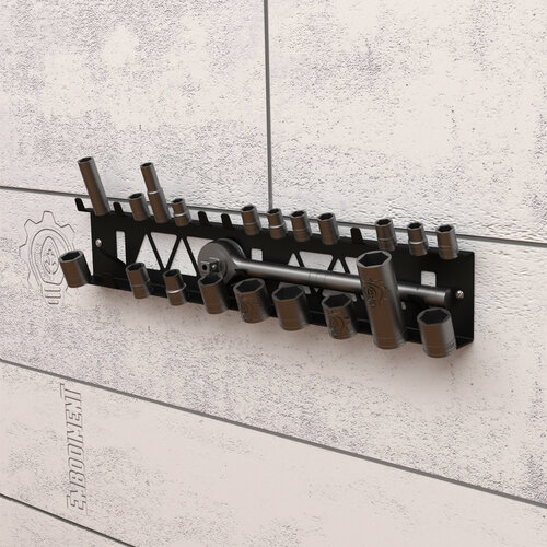 Держатель-органайзер торцевых головок EMB-WOEH-B настенный черный 1199₽