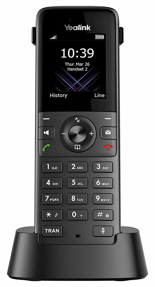 YEALINK DECT-трубка Yealink W73P DECT (база W70B+трубка W73H) до 10 SIP-аккаунтов до 10 трубок на базу до 20 одноврем Вызовов (W73P)