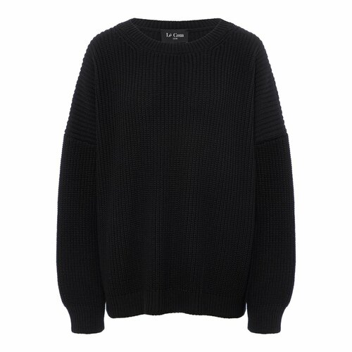 Свитер Le Com ONE, размер OneSize, черный свитер оверсайз из хлопка