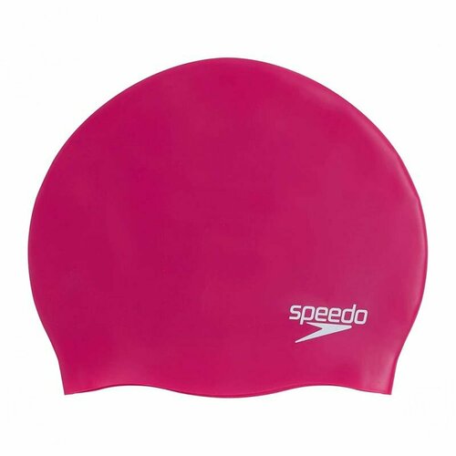 фото Шапочка для плавания speedo plain molded silicone cap, арт.8-70984b495, силикон, розовый