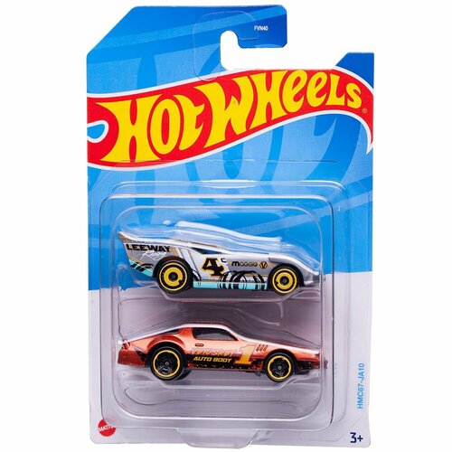 Набор машинок Hot Wheels упаковка из 2-х штук №25 - Mattel [FVN40/25] набор машин mattel hot wheels fvn40 1 7 см разноцветный