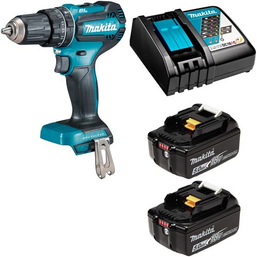 Ударная дрель-шуруповерт аккумуляторная 50Нм 18В LXT Li-Ion 2x5Ач Makita DHP485RTE 3833000₽