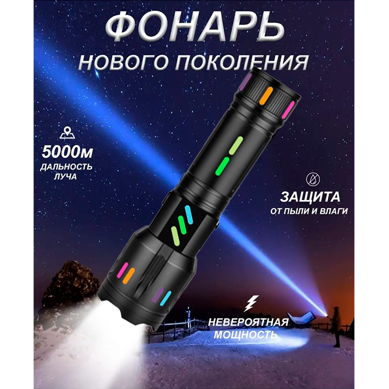 Фонарик лазерный аккумуляторный ручной PM30-TG