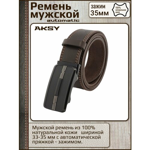 фото Ремень millennium, размер 130, коричневый