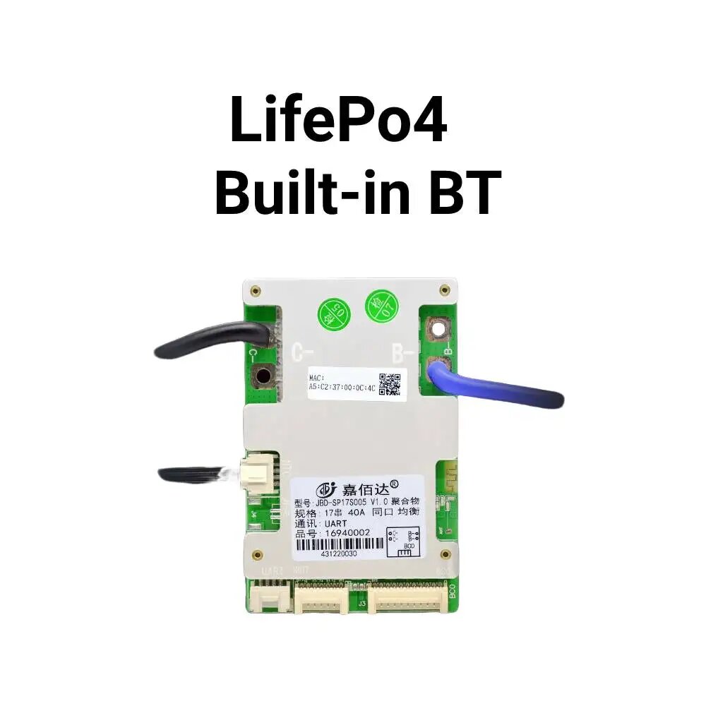 JiaBaiDa Smart BMS для Li-ion аккумулятора 10S-17S