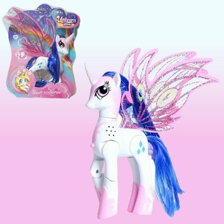 Фигурка игрушка для девочек My Little Pony ; Единорог май литл пони со светом и звуком в блистере белый