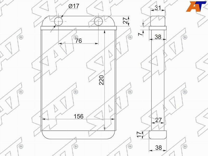 Радиатор отопителя салона Toyota Land Cruiser Prado (J90) 96-02 / 4Runner 95-02