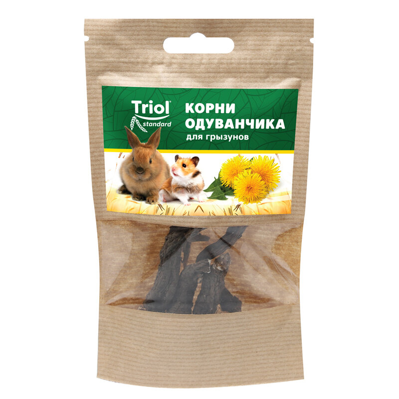 Лакомство для хомяка и других грызунов корни одуванчика 10г Тriol Standard