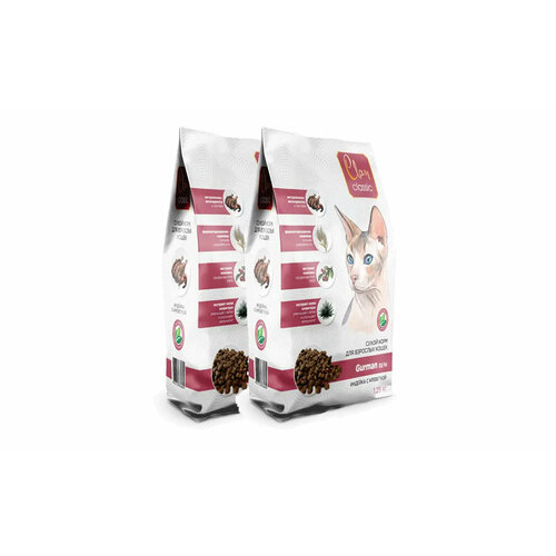 Clan Classic Gurman 33/14 сухой корм для взрослых привередливых кошек с индейкой и креветками - 1,25 кг х 2 шт.