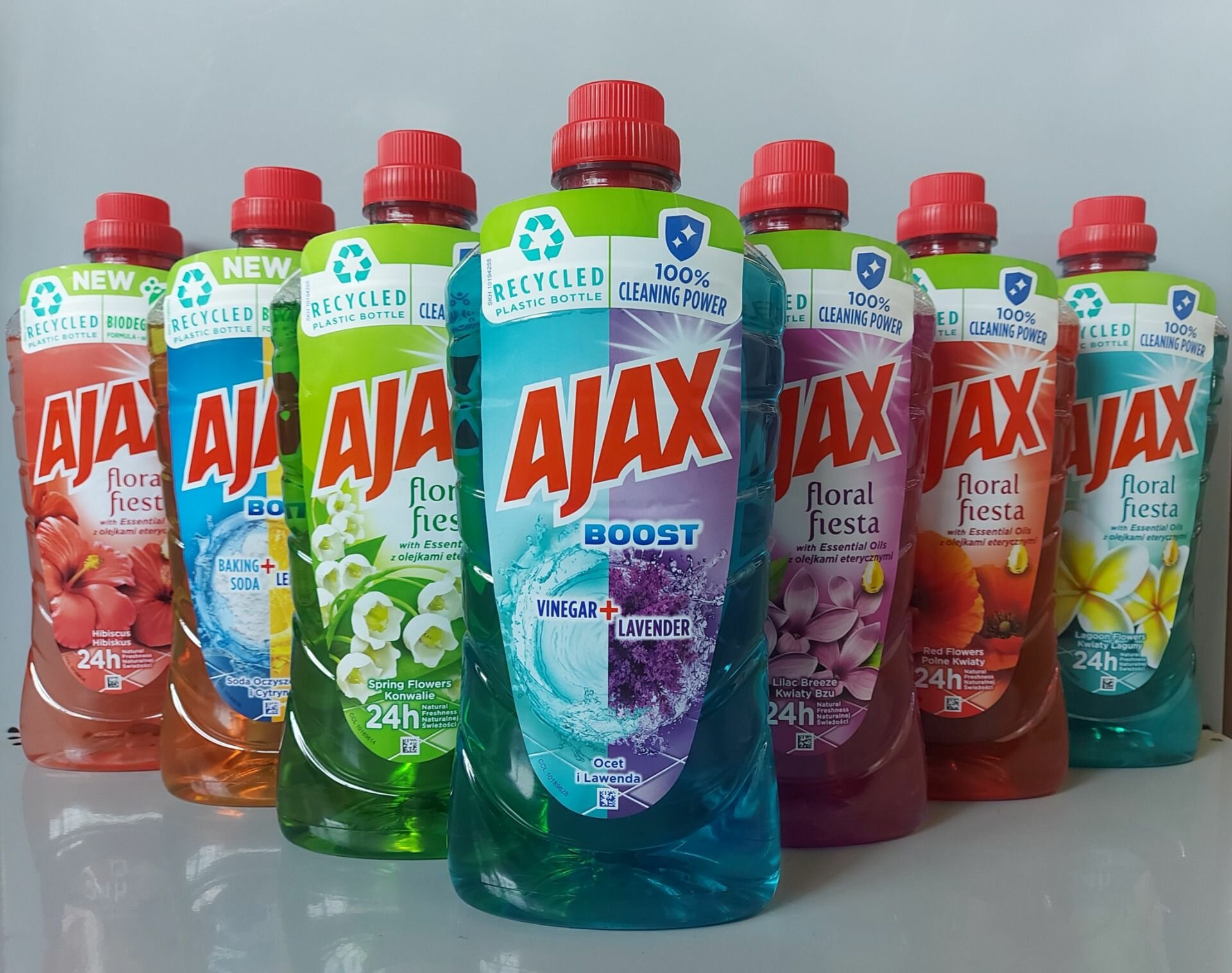 Средство для мытья полов AJAX "Морские цветы", антибактериальное, защита от запахов, 1 л — фото 1