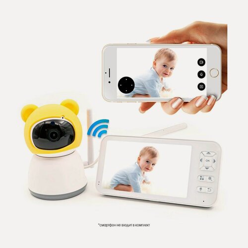 Изображение товара Беспроводная Tuya Wi-Fi видеоняня BabySmart ТЛ-501 (Q25713TLB) с монитором для наблюдения за детьми, 2K WiFi-камера для наблюдения за детьми с управ