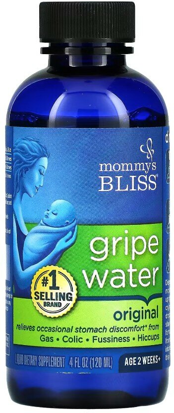 Изображение Mommy's BLISS, gripe water, укропная вода, раствор для облегчения колик у младенцев, 120 мл