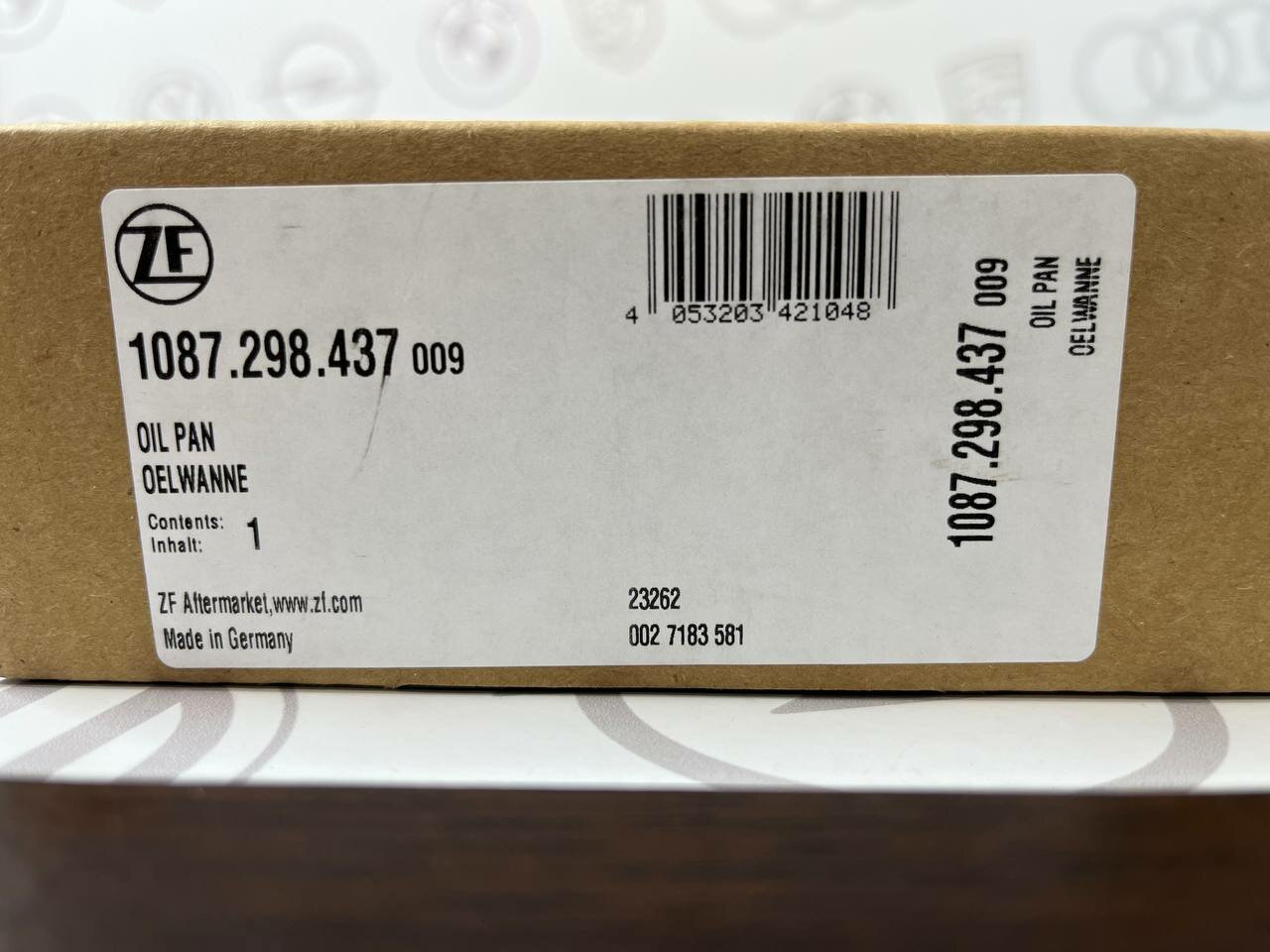 ZF 1087298437 Поддон АКПП с встроенным фильтром , прокладкой и