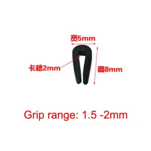 Резиновая U-образная полоса 2 метра черная round-5x8mm