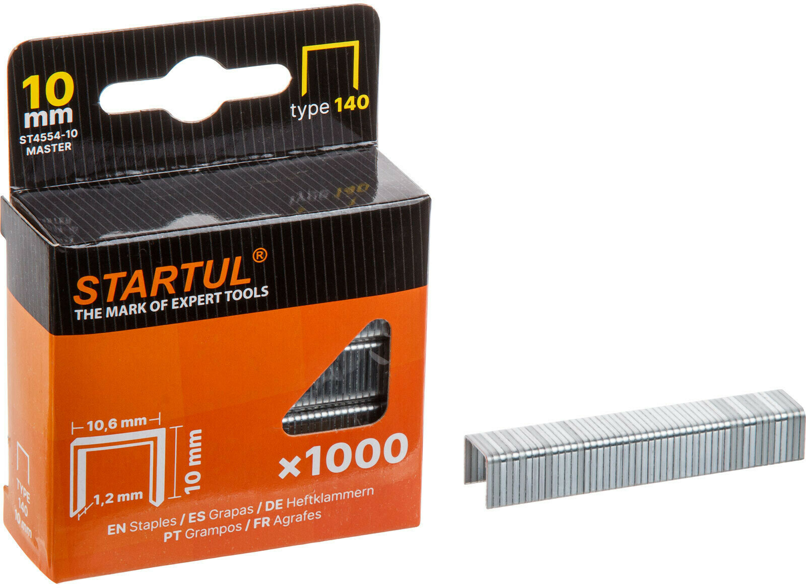 Скобы 10мм тип 140 (1000шт) STARTUL MASTER (ST4554-10)