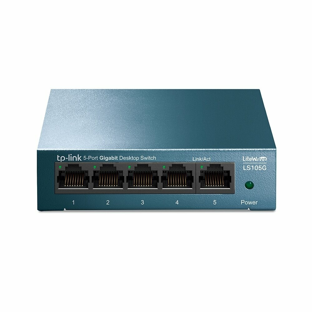 Коммутатор TP-Link, 5 портов Switch Ethernet 10/100/1000M, черный (LS105G)