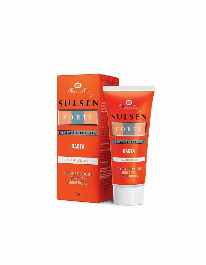 Паста Mirrolla "Сульсен форте", против перхоти, для всех типов волос, 75мл — фото 1