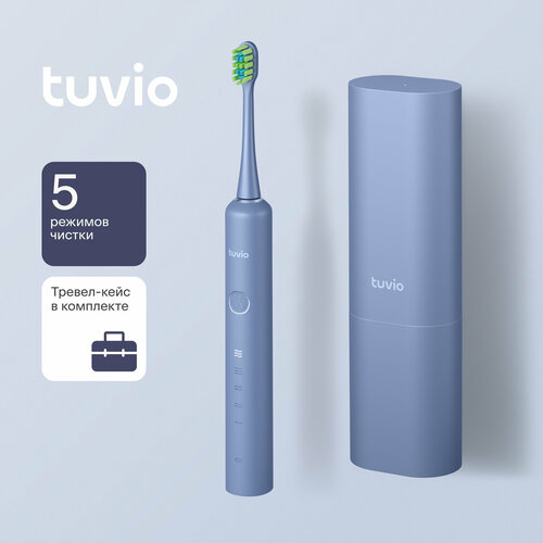 Электрическая зубная щётка с дорожным кейсом Tuvio TBUST-505 синий 2771₽
