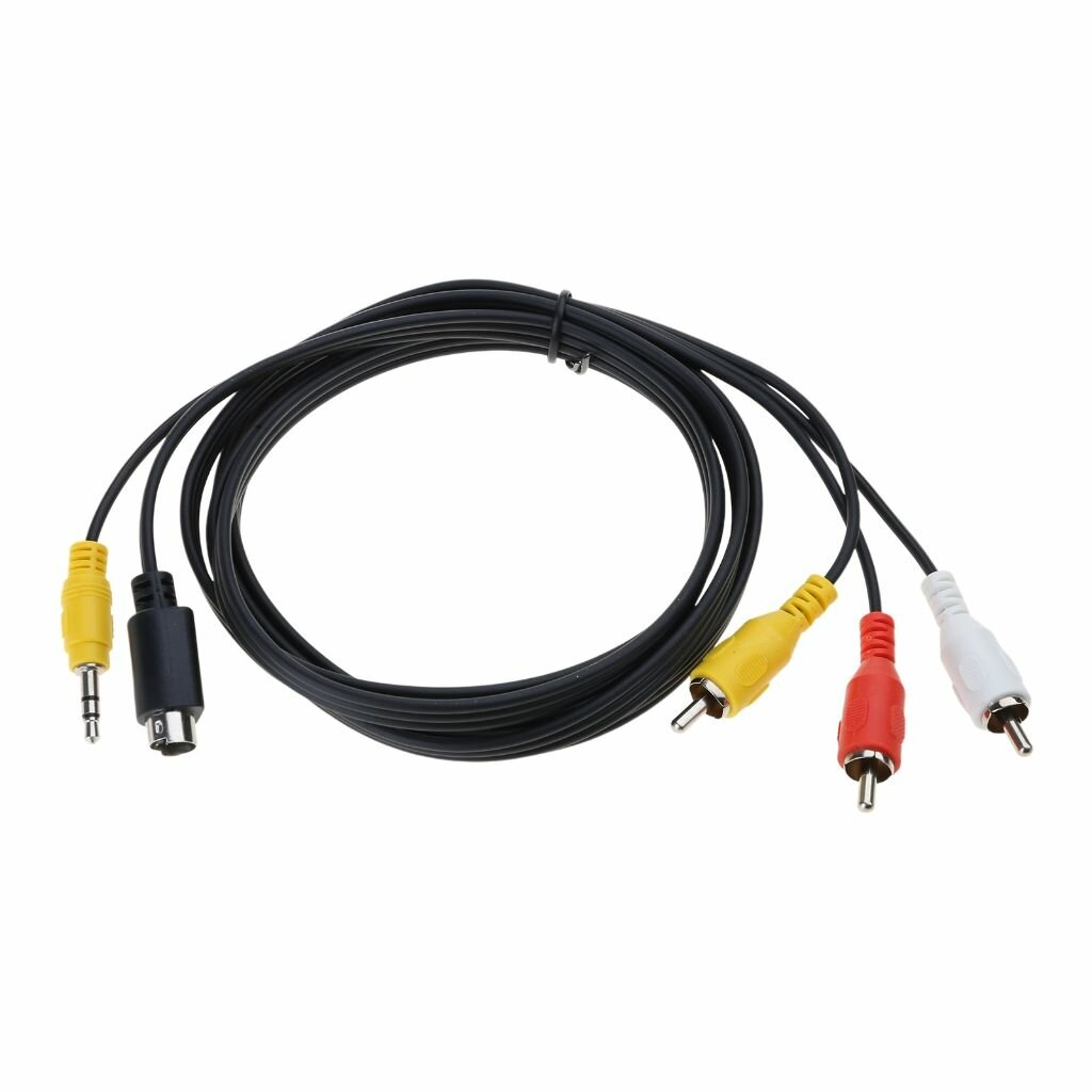 Адаптерный кабель S-Video 4PIN и 3,5 мм TRS Stereo до 3RCA