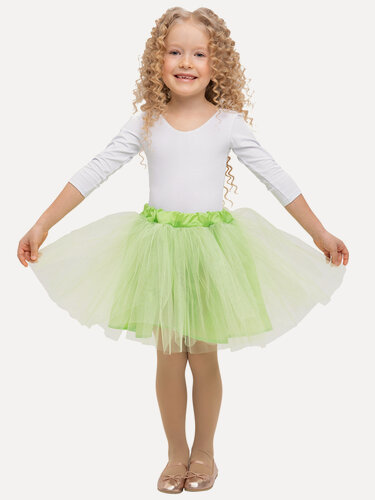 Изображение товара Юбка пачка для девочки фатиновая салатовая на рост 104-110 (размер 28)