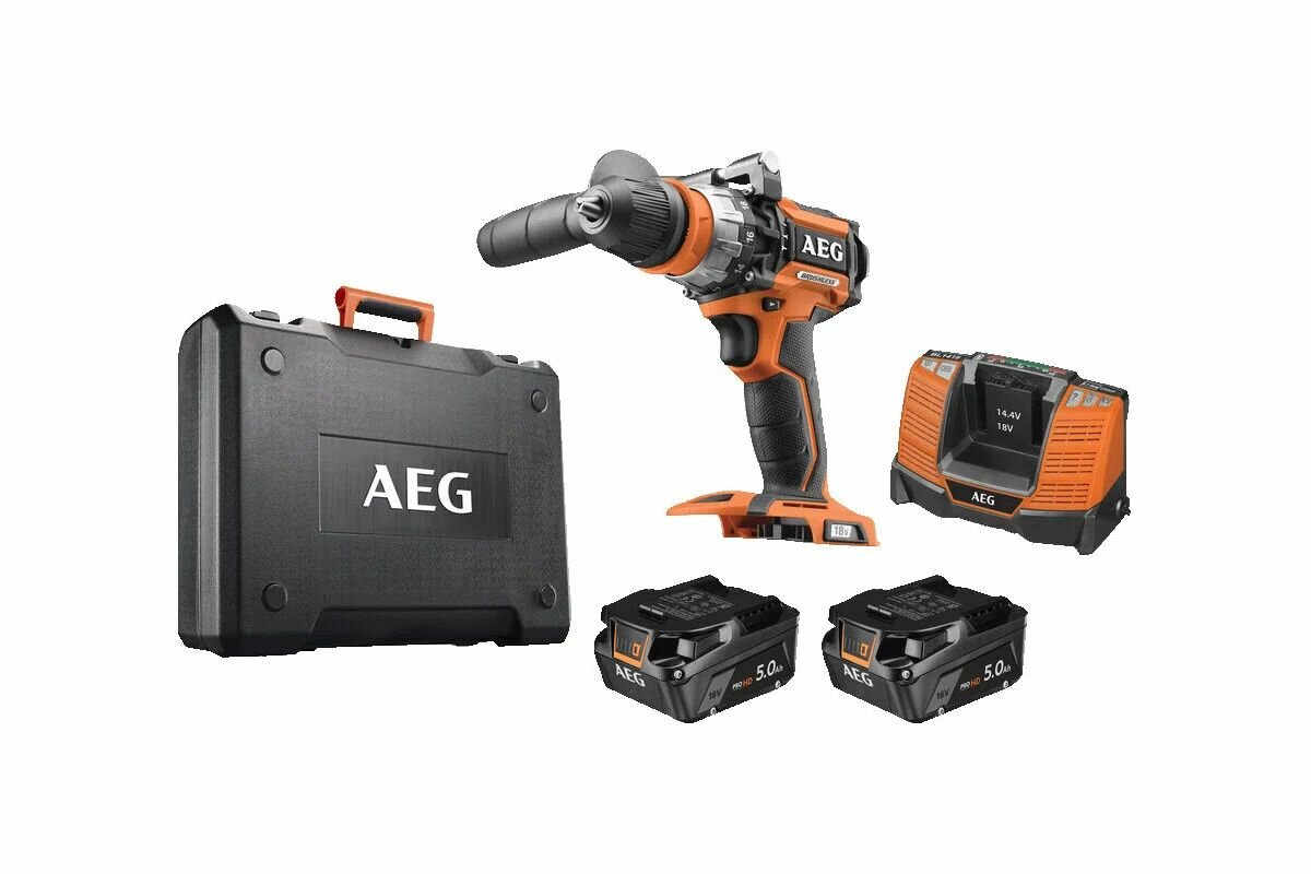 Бесщеточная аккумуляторная дрель-шуруповерт AEG BSB18CBLLI-502C 4935459396