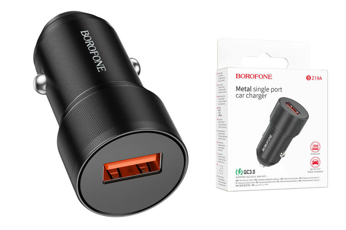 Зарядное устройство BOROFONE Wisdom BZ19A, 18 W, с кабелем USB-C/Micro-USB