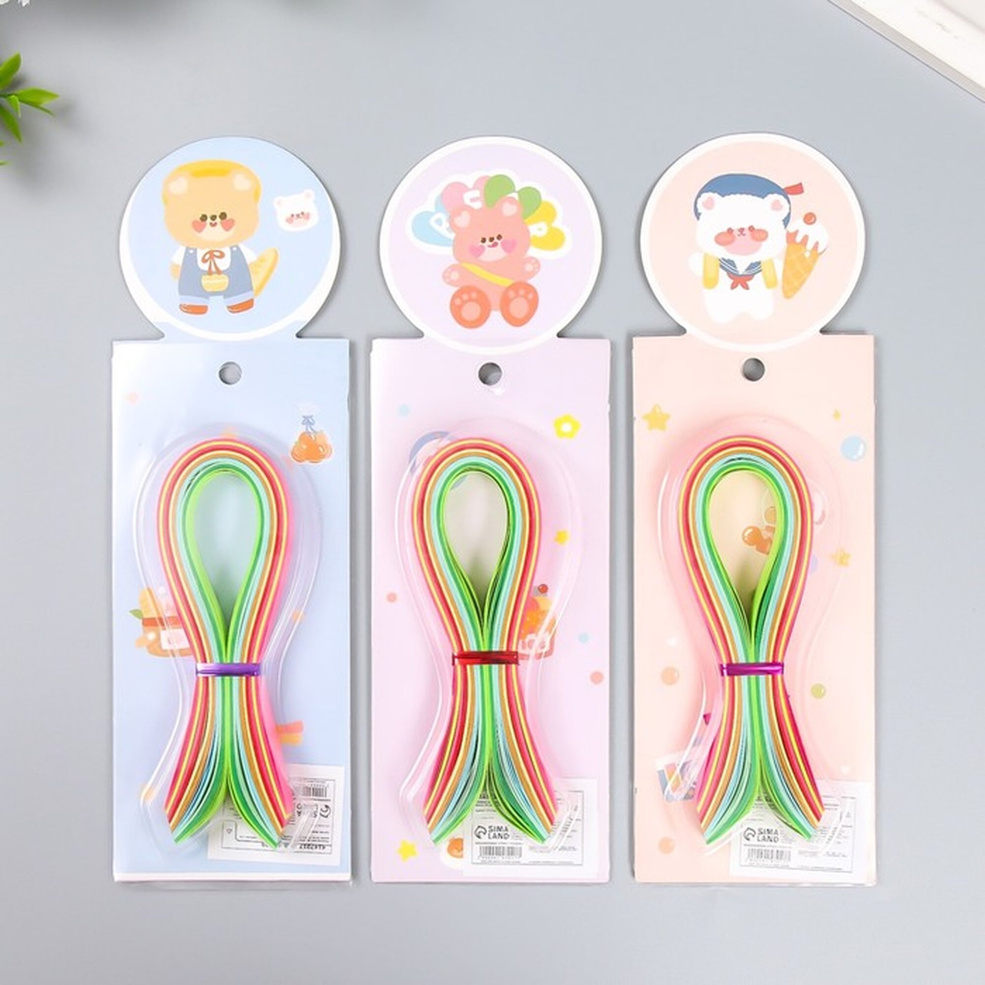 Полоски для квиллинга "Цветные" (н-р 100 полос) ширина 1 см длина 25 см 22х7х13 см