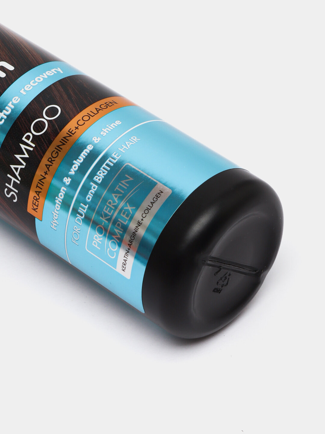 Keratin Шампунь для тусклых и ломких волос Восстановление Структуры Волос с Кератином, Аргинином, Коллагеном, 250 мл — фото 1